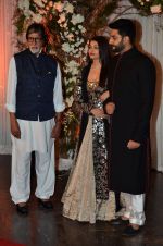 Aishwarya Rai Bachchan, Abhishek Bachchan, Amitabh Bachchan at Bipasha Basu and Karan Singh Grover